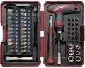 Kraftwerk Ratschen Schraubendreher T-Griff 1/4 Zoll Bit Set und 4 mm 53 tlg