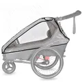 Qeridoo Regenschutz Kidgoo 2 / Kidgoo 2 Sport | Abdeckung Fahrradanhänger | Transparent speziell entwickelte Folie | Zubehör für Qeridoo | Regenschutz | Transparentes Regenverdeck