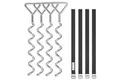 SONGMICS Spanngurt Eisen-Bodenanker Spiral-Bodenverankerung, 8 -St.