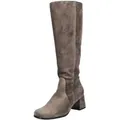 Stiefel HÖGL "Högl Stiefel Veloursleder", Damen, Gr. 39, grau (dunkelgrau), Veloursleder, casual, Schuhe