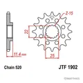 Ritzel Teilung 520 Zähne 16 Ritzel vorne JTF1902.16