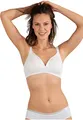 Naturana BH Damen ohne Bügel Cup A-D 100% Angenehm Dank extra Softer Schalen I BH ohne Bügel mit nahtlosen Cups - Ideal unter Blusen & T-Shirts Damen BH für maximalen Halt 85 Ecru D