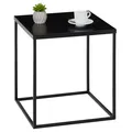 Beistelltisch Sofatisch 40x40 Couchtisch Ablagetisch Tischplatte Metall schwarz