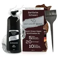 Bart Färben Männer - Bartfarbe Schwarz - Bartfärbemittel 20 Anwendungen - Bart Farbe Männer - Haarfarbe - 250ML