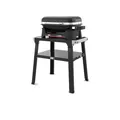 Weber Lumin Elektrogrill mit Stand/Bis zu 315 °C, mit Deckelthermometer, Porzellanemaillierte Gusseisenroste, 33 x 49 cm Grillfläche, Schwarz (92010879)