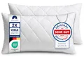 Gentle North Kopfkissen (40x80 cm groß) - 2er Set Kissen für Bett und als Dekokissen - Mit Reißverschluss für Füllung - Sofakissen - Zierkissen für Couch und Sofa - Ökotex - Waschbar bis 60° - Weiß