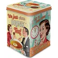 Nostalgic-Art Teedose Tea & Cookies Together, aus Metall, für 100g losen Tee, mit Motiv, 7,5 x 9,5 x 7,5 cm