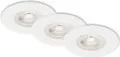 LED Einbauleuchten 3er Set 5W IP44 weiß 3000K Ø9cm Kunststoff Briloner