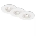 Briloner 3er Set LED Einbauleuchte Kulana weiß Ø 9 cm warmweiß