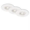 Briloner 3er Set LED Einbauleuchte Kulana weiß Ø 9 cm warmweiß  Einbauleuchte