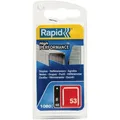RAPID Tackerklammern, 8 mm, Heftklammer Typ 53, 1080 St., in Blisterverpackung - silberfarben