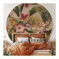 K&L Wall Art Fototapete Fototapete Kubistika Blumen Dschungel Vliestapete Wohnzimmer Tapete, Tropen Tapete beige 1.4 m x 1.4 m