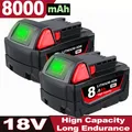 2X 18V Akku Für Milwaukee M18 XC 8,0Ah Li-Ion 48-11-1860 48-11-1812 DE