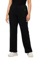 Ulla Popken Damen Jogginghose Reflektierender Streifen Hose, schwarz, 42-44