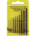 Donau Elektronik HSS100 Kernbohrer-Set, 10-teilig, für Gewindebohrer M1-M4, Mehrfarbig