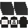 Briefumschläge Schwarz 50 Stück Umschläge 16x10.5cm 250 g Fotohalter für Post...