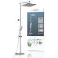 TRENTO Überkopfbrause-Set, Chrom, mit Thermostatarmatur