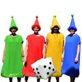 Krause & Sohn Unisex Kostüm für Gruppen Brettspiel Kostüm nicht ärgern XXL vier Spielfiguren für Erwachsene mit aufblasbarem Würfel