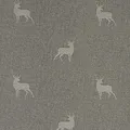 SCHÖNER LEBEN. Dekostoff Landhausstoff Wendestoff Hirsche beige braun türkis 1,40m