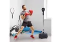 HOMCOM Punchingball 136-154 cm höhenverstellbar, für Jugendliche und Erwachsene (Boxsack mit Ständer, 1-tlg., Standboxball mit Boxhandschuhen), für Ausrüstung, Stressabbau, Fitness, Schwarz