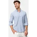 Indicode Langarmhemd Herren Brayden Herrenhemd Langarm mit Button-Down-Kragen blau XXL