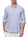 Indicode Herren Brayden Hemd gestreift mit Button-Down-Kragen | Herrenhemd Männerhemd Dark Navy, XXL