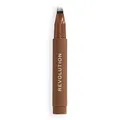 Revolution Instant Brow Hair Pen, Präzisions-Applikator für Haarähnliche Striche, Langanhaltender Augenbrauenstift, Warmes Braun, Tierversuchsfrei & Vegan, 1,8 ml