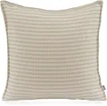 H.O.C.K. Nova Outdoor + Indoor Dekokissen inkl. Füllung Sitzkissen mit Biese schmale Streifen in verschiedenen Größen und Farben in&Out (beige Taupe, 60x60cm)