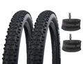 2 Stück MTB Schwalbe Smart Sam PLUS Reifen 26x2.25 (57-559) mit 2 Schläuche AV