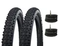 2 Stück MTB Schwalbe Smart Sam PLUS Reifen 26x2,25 (57-559) mit 2 Schläuche SV