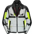Spidi Crossmaster Motorrad Textiljacke, weiss-gelb, Größe L für Männer