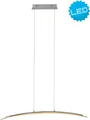 näve LED Pendelleuchte Surf, LED fest integriert, Warmweiß, chromfarben, dimmbar mit Phasenan- und -abschnitt Dimmer, L: 100cm