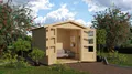 Karibu Gartenhaus Gerätehaus Amberg 3 naturbelassen 246x186x209 cm