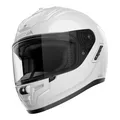 Sena Phantom Integralhelm mit integrierter Kommunikation, LED-Beleuchtung und 2. Generation Sound by Harman Kardon (Weiß glänzend, L)