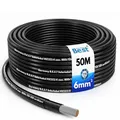 Solarkabel Solarleitung 6mm² reines Kupferkabel H1Z2Z2-K 50m PV Schwarz