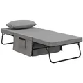 HOMCOM Klappbett Stahl, Schaumstoff, Stoff (100% Polyester)
