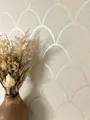 Newroom Vliestapete, Beige Tapete Modern Fischschuppen - Retro Metallic Grau Greige Grafisch Glamour Glanz Glitzer für Wohnzimmer Schlafzimmer Küche, Zeesa Beige