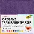 folia 825/1010 - Transparentpapier - Faltblätter, 10 x 10 cm, 500 Blatt, 42 g/qm, sortiert in 10 Farben - ideal für wunderschöne Faltfiguren und -formen