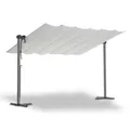 Leco faltbares Sonnendach, Standmarkise "Waved", natur, 4 x 2,5 x 2,20 m (L x B x H)