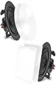 Pyle Deckeneinbaulautsprecher, 17cm Deckenlautsprecher Bluetooth, Hochtöner, Flacher Woofer, 200W- 2 Wege Wandlautsprecher, Ceiling Speaker- für Büro Küche Wohnzimmer Heimkino, Stereoanlage, Weiß