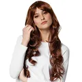 tectake 901009 Perücke Langhaarperücke mit schön fallenden Locken, inkl. Haarnetz, diverse Farben (Braun) Einheitsgröße
