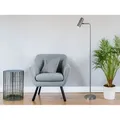 Led Stehlampe In Silber Matt, Spot Schwenkbar, Höhe 151cm