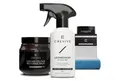 CREVIVE Flüssigleder 50 ml + Lederreiniger 250 ml + Lederbalsam 300 ml, Lederpflegeset (SPARSET 8-teilig, Lederreparatur, sehr ergiebig), Leder Reparatur Set, Kunstleder Reparaturset, für Sofa, Couch, Auto