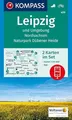 KOMPASS Wanderkarte Leipzig und Umgebung, Nordsachsen, Naturpark Dübener Heide: 2 Wanderkarten 1:50000 im Set inklusive Karte zur offline Verwendung ... (KOMPASS-Wanderkarten, Band 459)