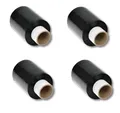 DM-Folien Baufolie 4 Rollen Mini Stretchfolie / 100mm x 150m / 23my / Farbe: schwarz