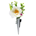 Eleganter Hochzeitsanstecker mit Magnet - Silber Matt 7cm - Vielseitig
