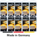 60x Duracell Activair 312 Hörgerätebatterien ZL3 PR41 braun  MHD 2029 + aus 2026