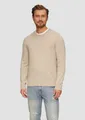 s.Oliver Longpullover Strickpullover Baumwollpullover mit Logo-Stickerei