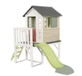 Smoby Life - Stelzenhaus (150x160x197x243 cm) mit 64% Recycling Anteil - Spielhaus mit Rutsche, XL Spiel-Villa auf Stelzen, mit Fenstern, Tür, Veranda, Leiter, für Jungen und Mädchen ab 2 Jahren