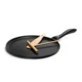KLAMER Crepe Pfanne Induktion 28cm, Pancake Pfanne mit Aluguss, Pfannkuchenpfanne, Palatschinken Pfanne Antihaftbeschichtung